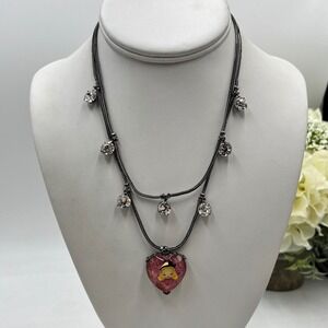 Harajuku Lovers Vintage Multi Strand Necklace With "Gwen" Charm Gwen Stefani